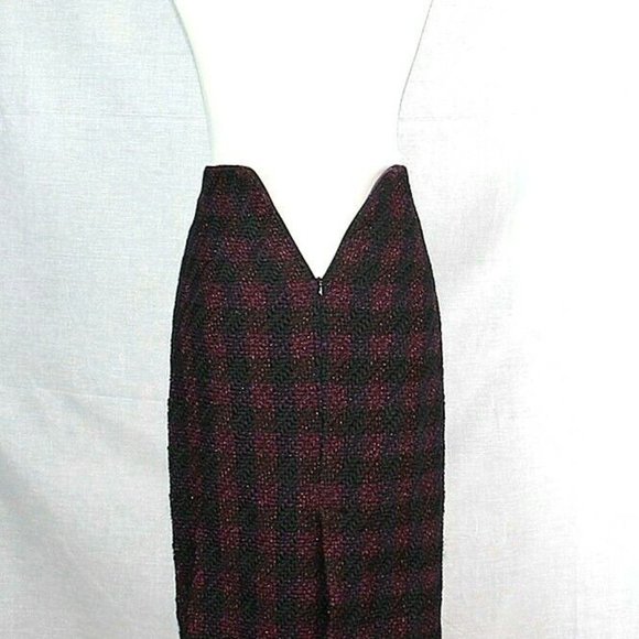 LES COPAINS GORGEOUS BLACK / PURPLE SUIT 90% WOOL SIZE 44 NEW MADE IN ITALY 122 - Picture 5 of 11